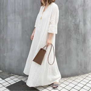 ZARA Eyelet Midi Dress Size Small NWT Ramadan Desert Festival Beachy Hippie